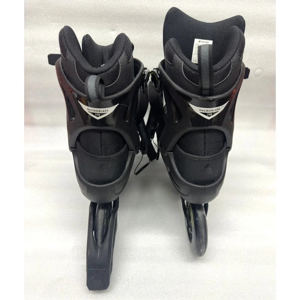 Used ROLLERBLADE Macroblade 110 3WD Black/Grey INLINE SKATES Men's Size 11.5